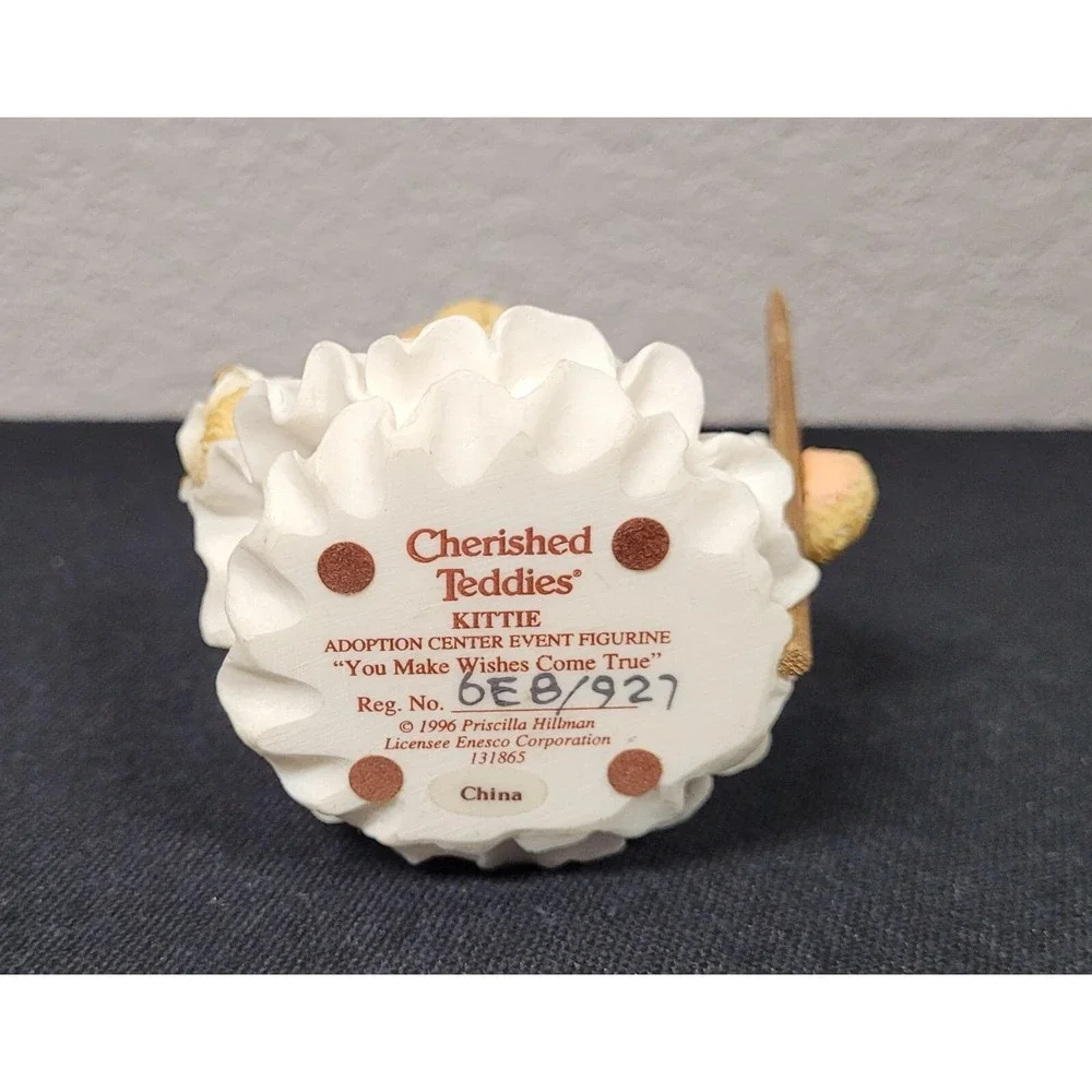 Enesco Cherished Teddies Figurine Kittie You Make Wishes Come True #131865-Read